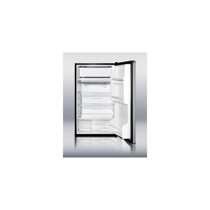 3.6 cu.ft. Compact Refrigerator/Freezer in Black w/ Auto Defrost & SS Door - Energy Star Rated FF43 N3