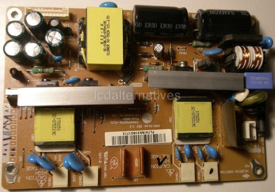 Repair Kit, LG L206wtq, LCD Monitor, Capacitors, Not the Entire Board N3