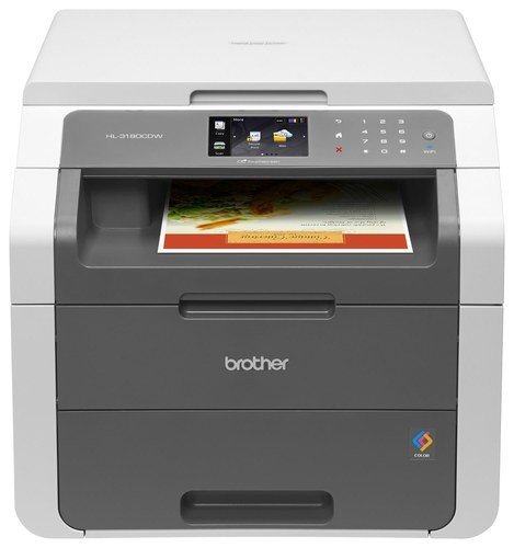 Brother - HL-3180CDW Wireless Color All-In-One Laser Printer - White/Gray N3