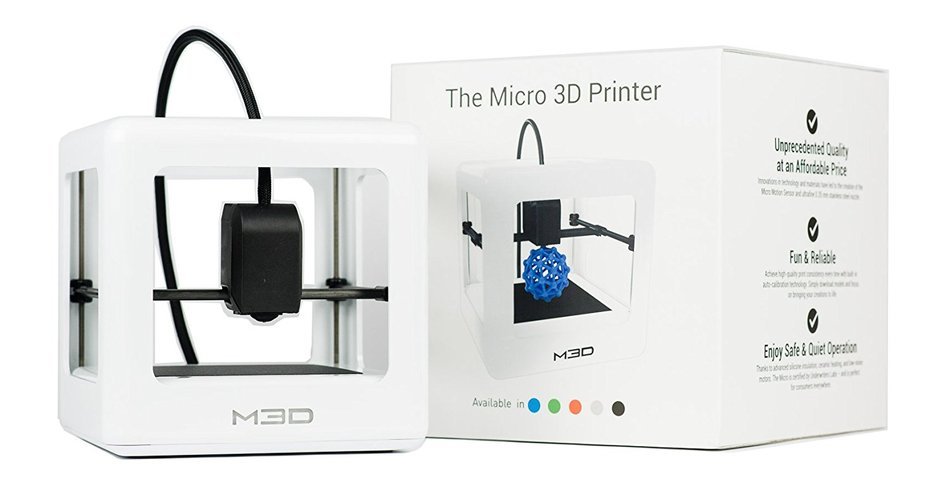The Micro 3D Printer Retail Edition - [Clear] Auto-calibrating 3D Printer, Assorted 3D Ink - 1 Spool, 1.75mm,... N39