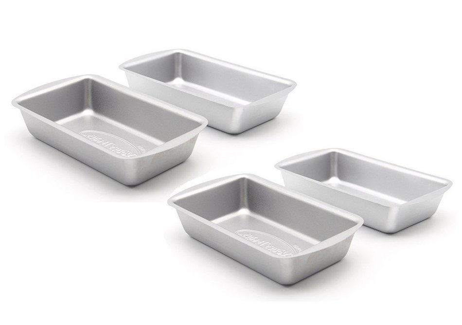 Astra Gourmet Commercial Grade Nonstick Carbon Steel Mini Loaf Pan Set, 2 Count(5 1/2"x3"x1")