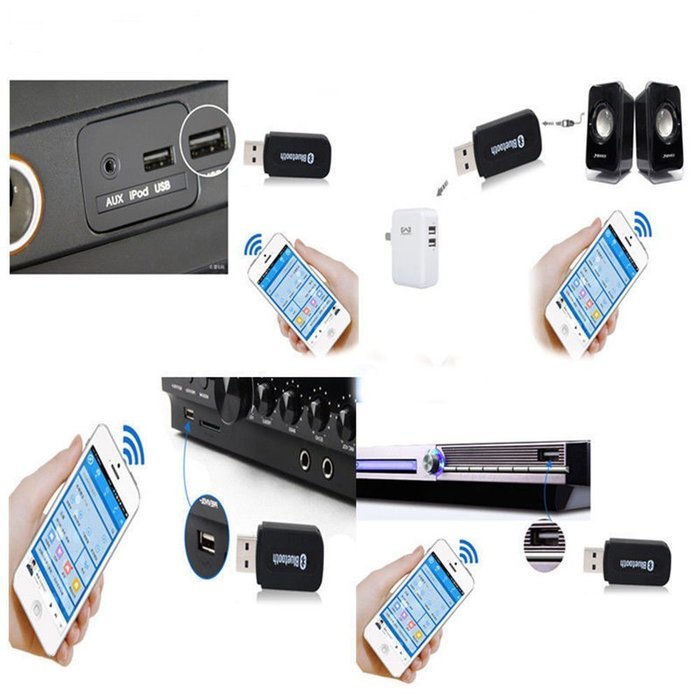 Wireless USB Bluetooth Audio Music Receiver With 3.5mm Stereo Speaker N2
