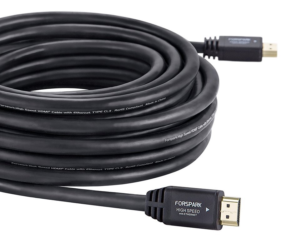 FORSPARK Ultra High Speed Prime Long HDMI Cable 75ft with Ethernet -Built in Signal Booster-Supports 3D,1080p,... N10