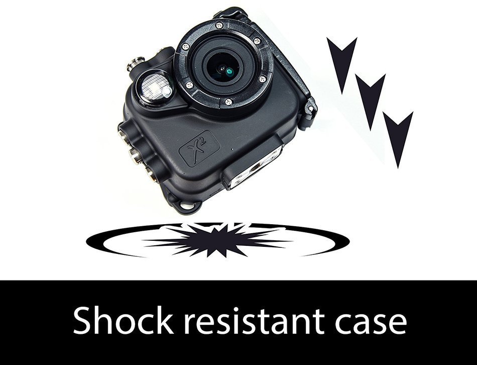 Intova X2 Waterproof 16MP Action Camera with Built-In 150-Lumen Light & Wifi N6
