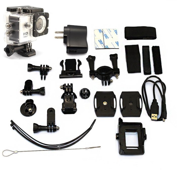 ANART&reg; SPC-01 W8 WIFI Waterproof 1080P 12MP 170 Degree Sports DV Video Action Camera Camcorder White N8