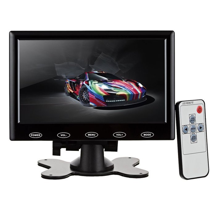 7 inch HD HDMI LCD Display Screen Monitor / VGA / HDMI / AV / Audio - Black N2