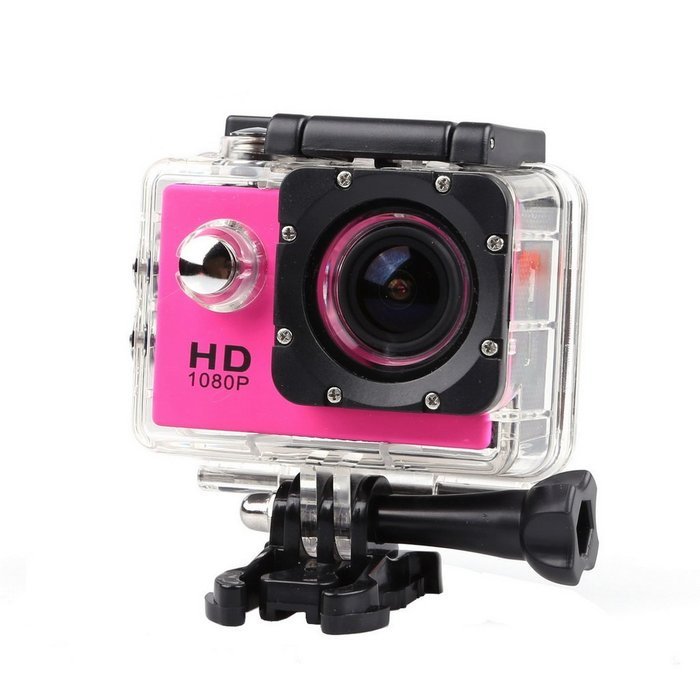SJ4000 Waterproof 12MP 1080P HD Sports Helmet Digital Mini Camera Pink Pack of 1 N2