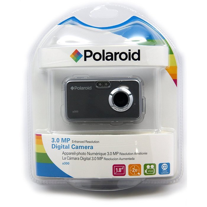 Polaroid CAA-300TC 3MP CMOS Digital Camera with 1.8-Inch LCD Display (Titanium)