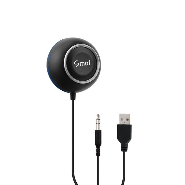Smof Bluetooth CSR4.0 Stereo Music Receiver/Hands-Free Car Kit for Car Audio System with Knob Rotatable Adjustment... N7