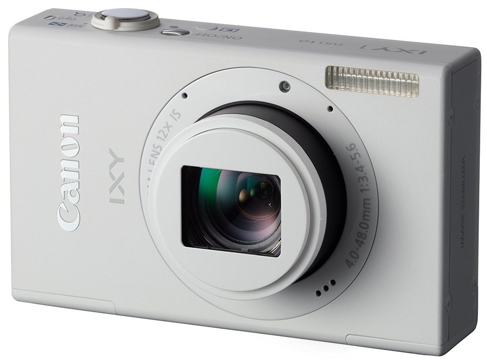 Canon Digital Camera IXY 1 (White) 12x Optical Zoom Wi-Fi IXY1(WH) - International Version N4
