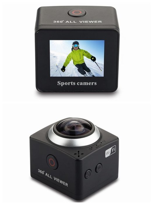 MARVUE S8 360 Degree Panoramic Camera Action Sports Camera WIFI 12MP 4K FHD 1080P Waterproof Camcorder DV (S8-... N4