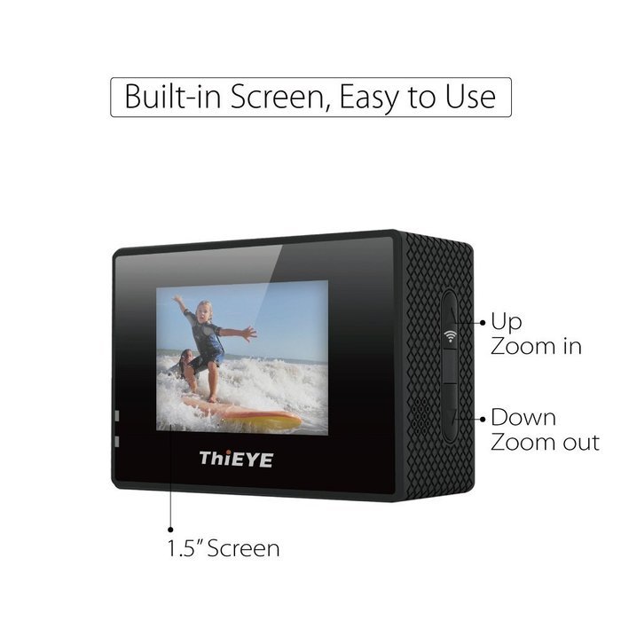 ThiEYE i60 4K WIFI Action Camera Full HD 1080P Waterproof Diving 131FT Sports Camera Helmet Cam Outdoor Sports... N5