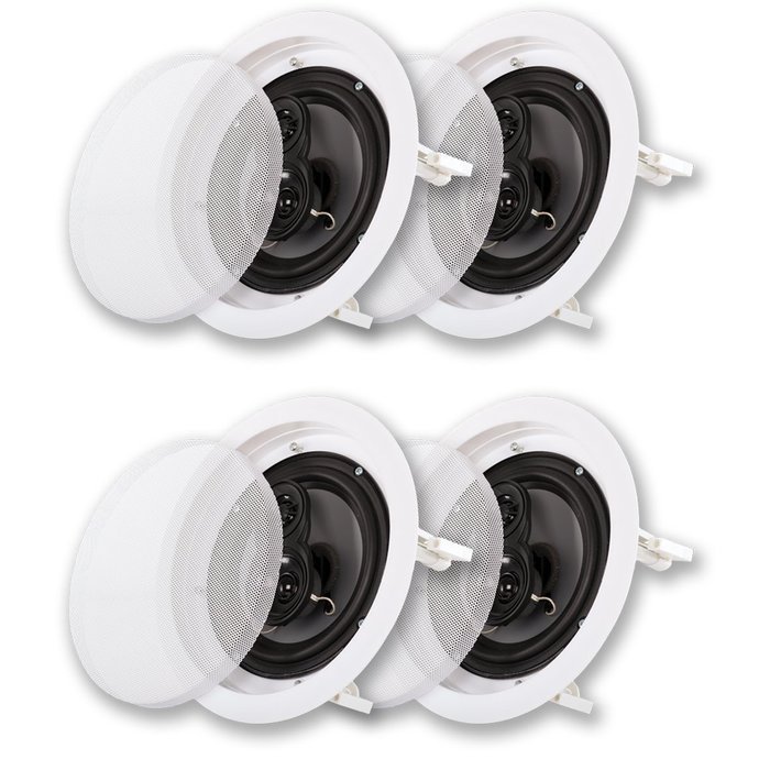 Acoustic Audio CS-IC63-2PR 300 Watt 6.5" 3-Way Home Theater In-Wall/Ceiling Speakers (2-Pair)