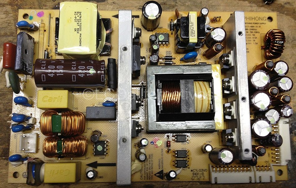 Repair Kit, Hanns-G HG281D Power Supply Board, LCD Monitor, Capacitors, Not the Entire Board