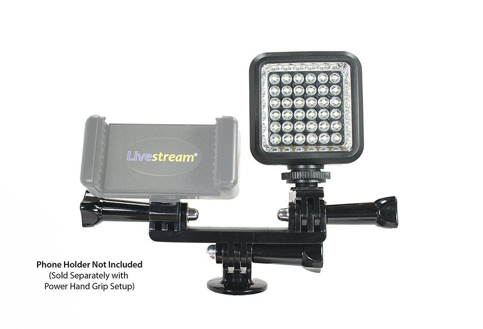 Livestream Gear&reg; - LED & Dual Mount Add-On. Easily Mount this to our Battery Hand Grip Setup. Awesome Parts for... N34