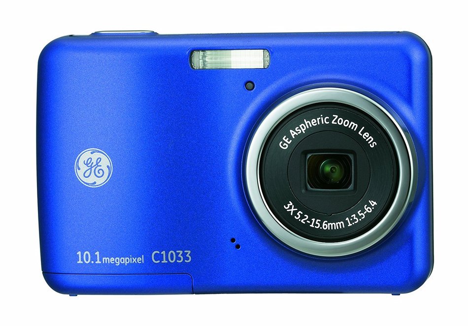 GE C1033 10MP Digital Camera with 3X Optical Zoom and 2.4 Inch LCD with Auto Brightness (Red) N6