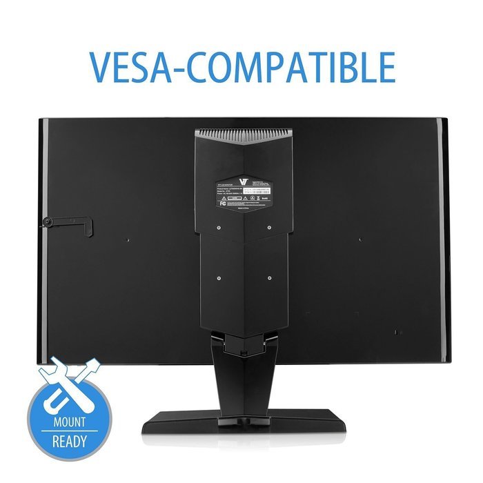 V7 L18500WS-9N 48cm (18,5 inch) Monitor (VGA, 1366x768, 5ms, Speakers, Energy Label A+) black N6