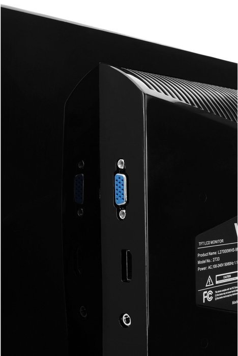 V7 L18500WS-9N 48cm (18,5 inch) Monitor (VGA, 1366x768, 5ms, Speakers, Energy Label A+) black N8