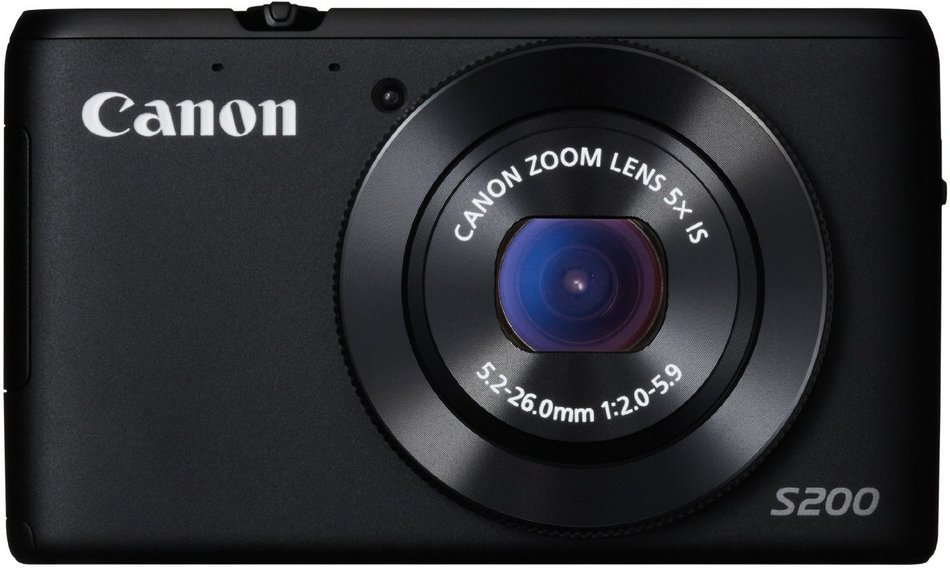 Canon PowerShot S200 - Digital camera - compact - 10.1 Mpix - 5 x optical zoom - Wi-Fi - black N4