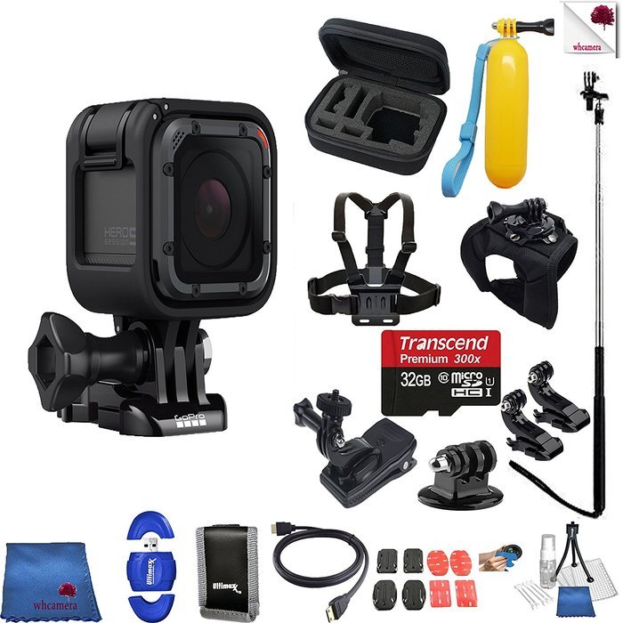Gopro Hero 5 Session 14 Piece Extreme Bundle Includes: Go Pro Hero5 Session + Case + Floaty Bobber + Chest Strap...