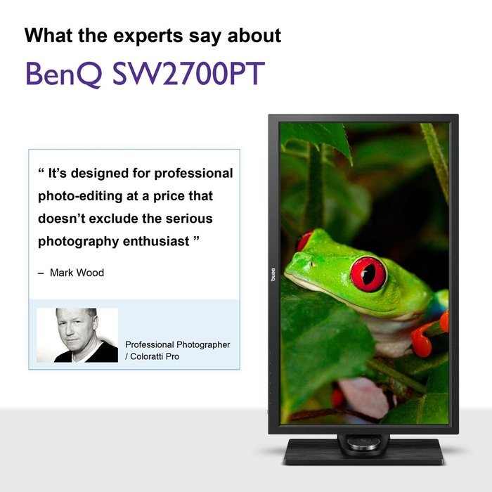 BenQ 27-inch IPS Quad High Definition LED Monitor (SW2700PT), Adobe RGB Color Management,... N6