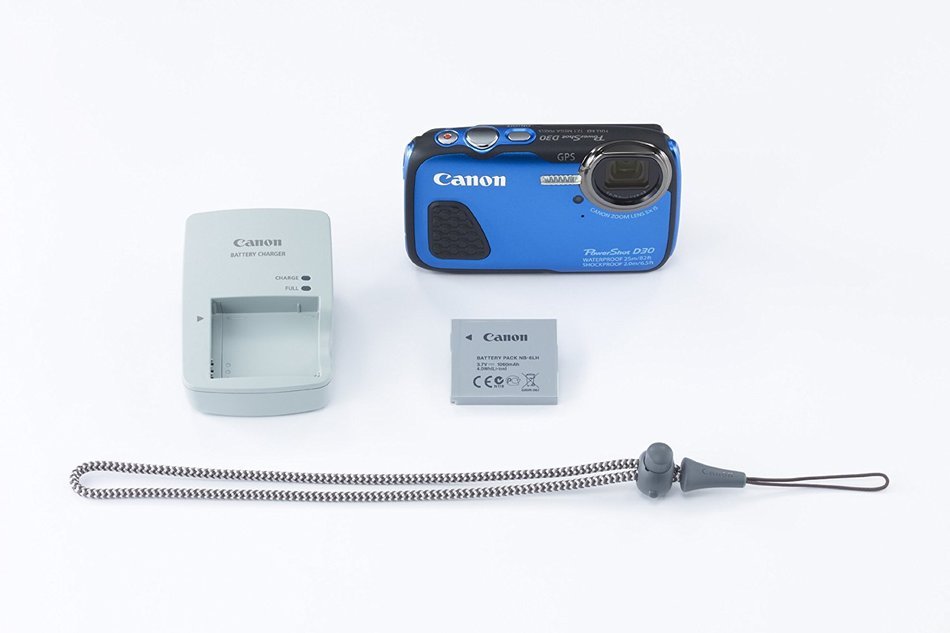 Canon PowerShot D30 Waterproof Digital Camera, Blue N3