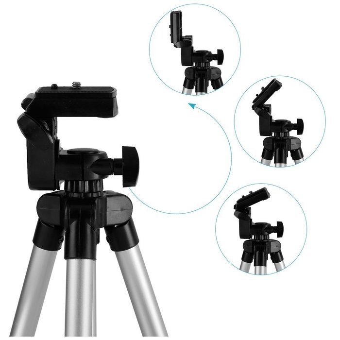 Neewer 53"/135cm Camera Tripod with Universal Tripod Mount Adapter for Gopro Hero1/2/3/3+/4/4Session, Canon Nikon... N6