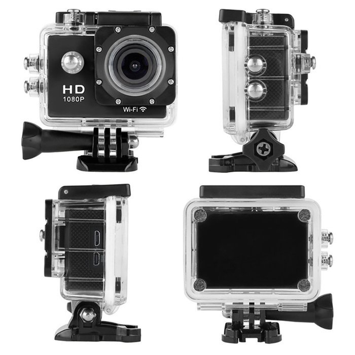 Waterproof Action Camera 12mp Hd 1080p 2.0 Inch LCD 170 Wide Angle Lens Automatic Enhanced Night Vision With 2... N4