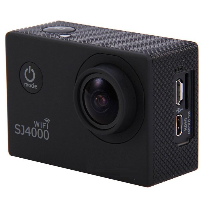 Generic Pangu 1080P 1.5 Inch 12MP 170 Degree Full HD Micro USB 2.0 Wifi SJ4000 Sports DV Camera (Black)