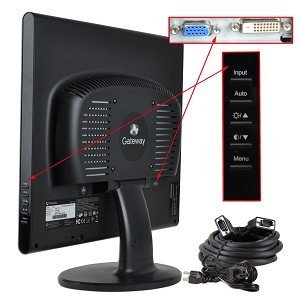 17" Gateway FPD1775 DVI 720p LCD Monitor (Black) N2