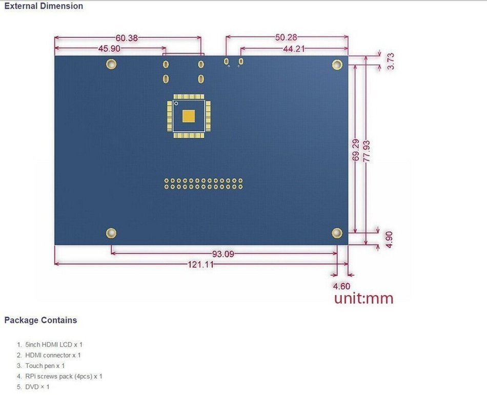 Yosoo STM32-103 TFT Touch Screen Panel 5" Screen LCD Monitor N6