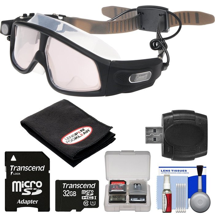 Coleman VisionHD G7HD-SWIM 1080p HD Action Video Camera Camcorder Waterproof POV Swimming Goggles with 32GB Card...
