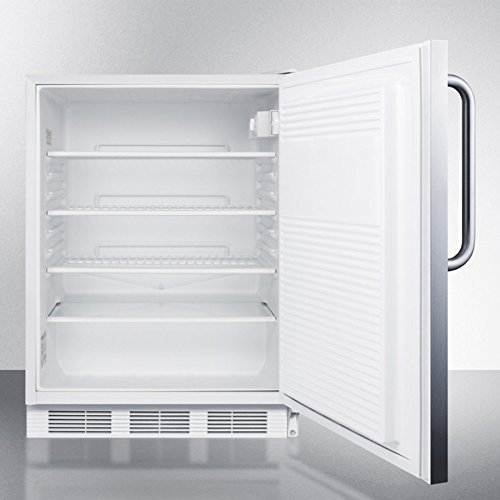Summit FF7LSSTBADA: ADA compliant commercial all-refrigerator for freestanding use, with white cabinet, stainless... N3
