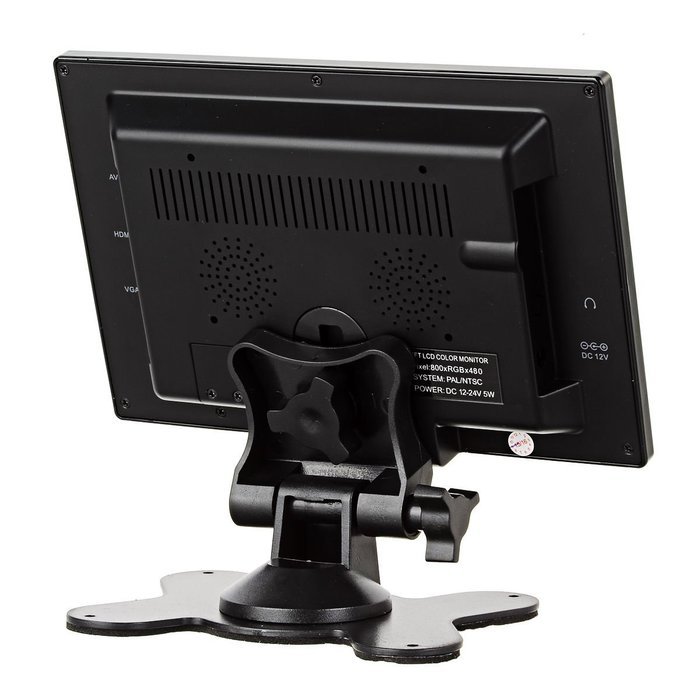 7 inch HD HDMI LCD Display Screen Monitor / VGA / HDMI / AV / Audio - Black N3