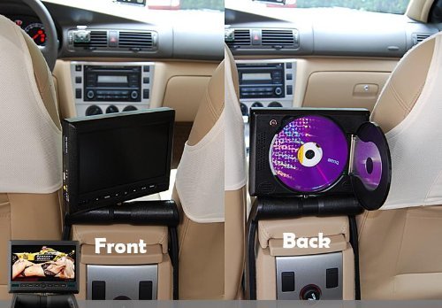 Tan Universal 8.5" Center Console Armrest Swivel Monitor With Built In DVD Player IR & FM... N4