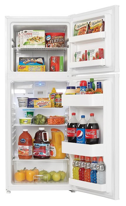 Danby DFF100C2WDD Frost-Free Refrigerator with Top-Mount Freezer, 9.9 Cubic Feet, White N5