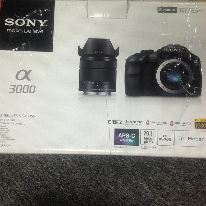 Sony A3000, ILCE-3000, ILCE-3000B, 20. 1MP Interchangeable Lens Camera Black (Body) 32GB Package 2 N4