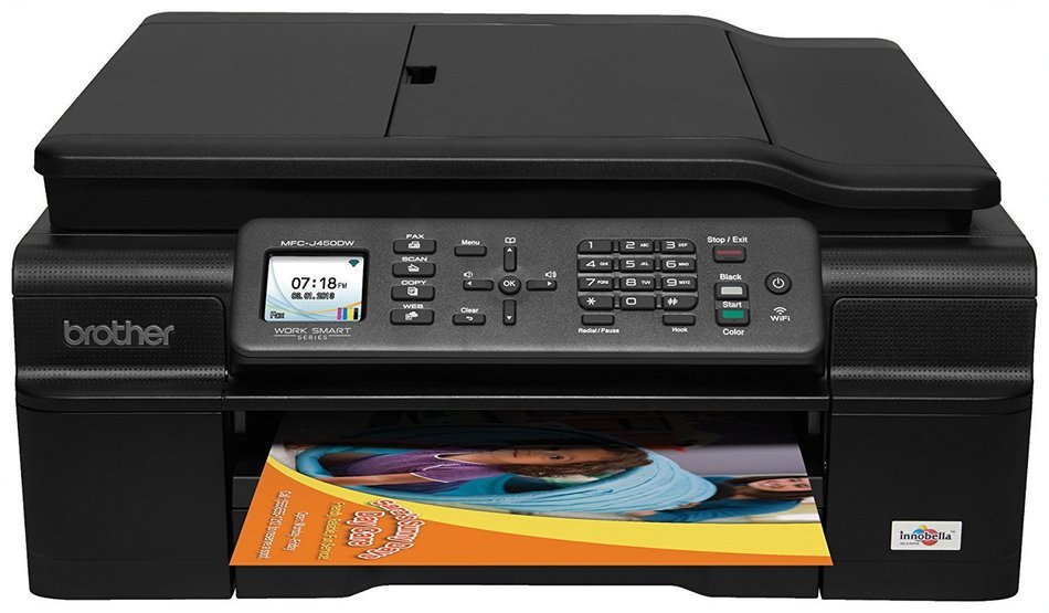 Brother MFCJ450DW Wireless with Scanner, Copier and Fax Inkjet Printer N2