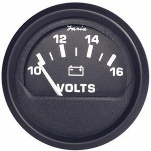 Faria Euro Black 2 Voltmeter (10-16 VDC) consumer electronics