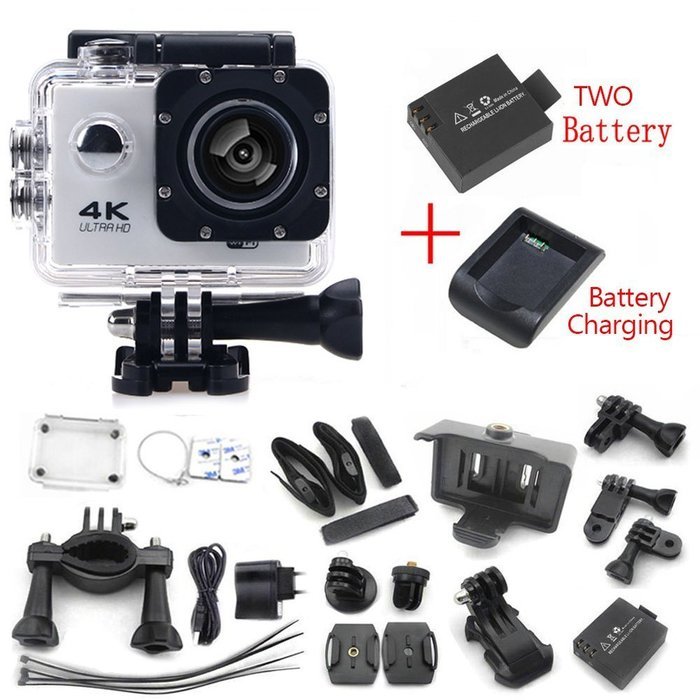 Ultra 4K Wifi Waterproof Sports Action Camera Helmet Cam Recorder Marine Diving 2.0 Lcd 170 Degree Wide Lens With...