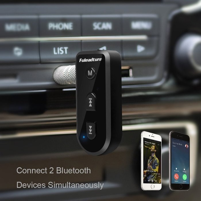 Bluetooth Receiver, Fuleadture Mini Wireless Bluetooth Adapter Hands-Free Car Kit for Home Audio Music Streaming... N4