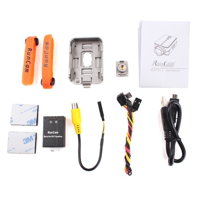 Crazepony RunCam 2 FPV Sport Camera 1080P 60fps HD Mini Action Dash Cam Mobius Built-in WIFI(Orange) N4