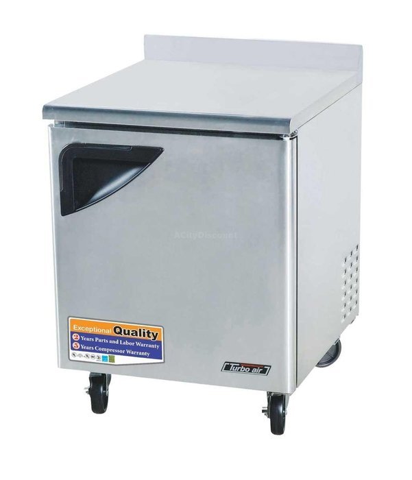 Turbo Air TWR28SD 7 cu. ft. Super Deluxe Series Worktop Refrigerator with Efficient Refrigeration System Hot Gas...