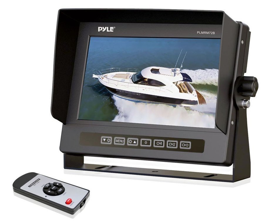 Pyle PLMRM71W Hydra Series Marine Grade Water Resistant 7-Inch LCD Wide-Screen Monitor with... N7