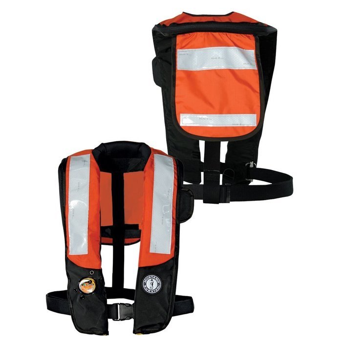 MUSTANG SURVIVAL MD3183T2-OR/BK / Mustang Deluxe Auto Inflatable PFD w/SOLAS Reflective Tape...
