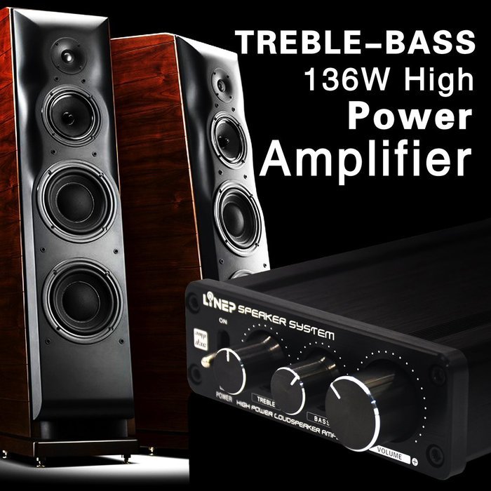 Nobsound 136W High-power Digital Amplifier TDA7498L HiFi 2.0CH Stereo Audio Signal amp N5