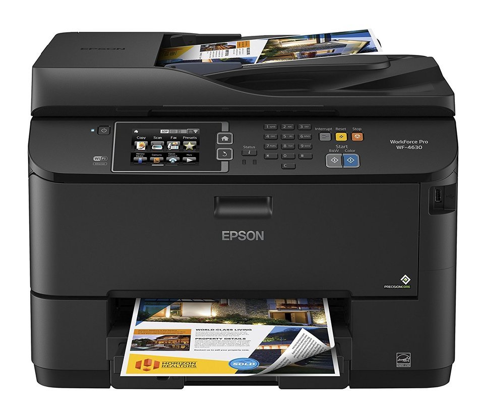 Epson WorkForce Pro WF-4630 Wireless Color All-in-One Inkjet Printer with Scanner and Copier N3