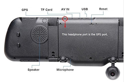 Cartool Dual-lens Car Camera HD 1080P 5.0 Inch Night Vision Support Android&nbsp;4.4.2 OS N3
