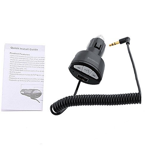 FXWOOD HIFI Wireless Car Bluetooth 3.0 A2DP 3.5mm Car AUX Stereo Music Receiver Wireless Audio Adapter Hand-free... N6