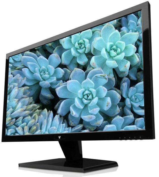 V7 L18500WS-9N 48cm (18,5 inch) Monitor (VGA, 1366x768, 5ms, Speakers, Energy Label A+) black N14